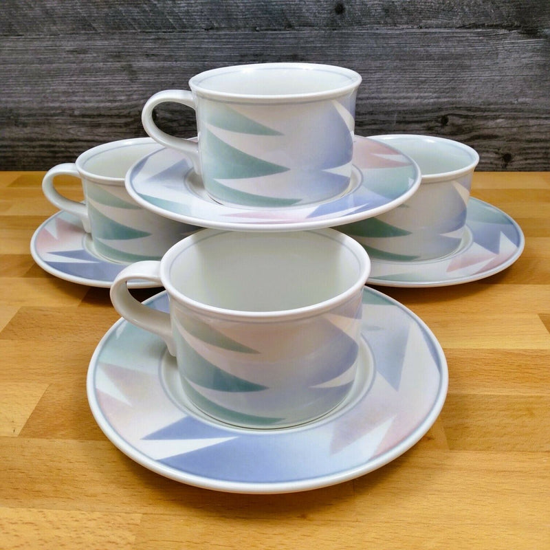 Load image into Gallery viewer, Mikasa Intaglio Fantazz 4 Set Tea Cup & Saucer CAC64 Ceramic Coffee Mug Bergen