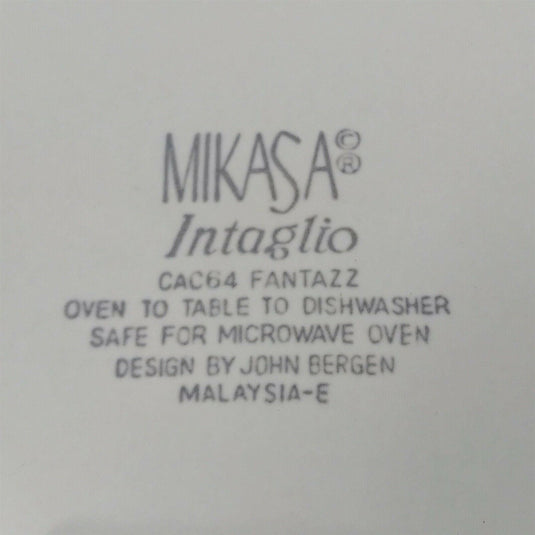 Mikasa Intaglio Fantazz Tea Cup and Saucer Set of 2 CAC64 Coffee Mug John Bergen