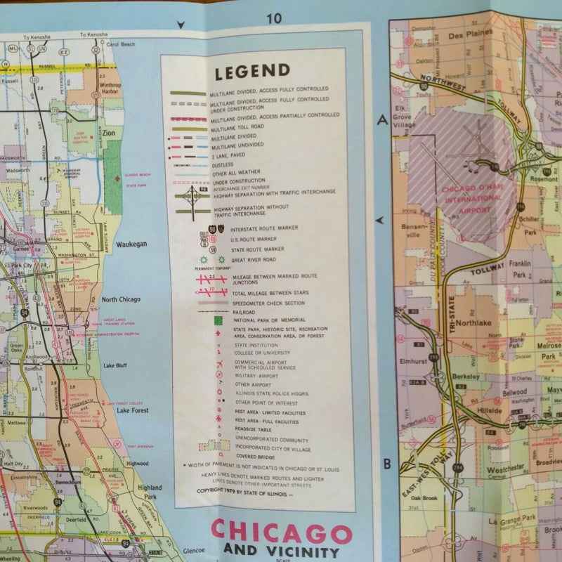 Load image into Gallery viewer, 1979-1980 Official Illinois State Highway Transportation Travel Road Map