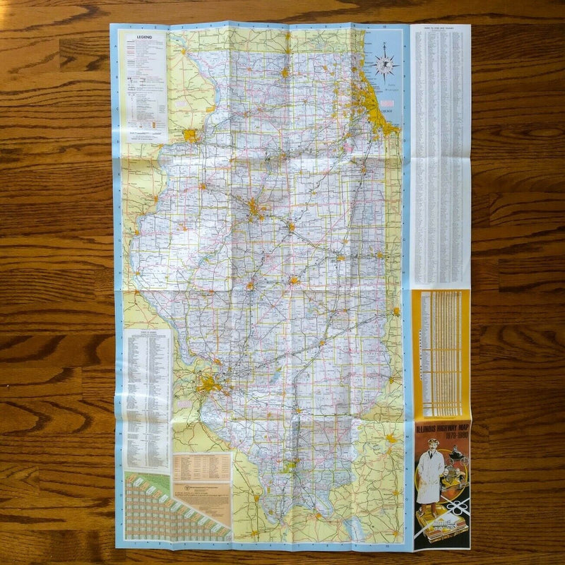 Load image into Gallery viewer, 1979-1980 Official Illinois State Highway Transportation Travel Road Map