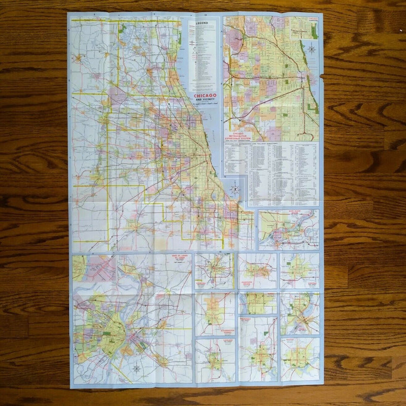 Load image into Gallery viewer, Official 1965 Illinois State Highway Transportation Travel Road Map