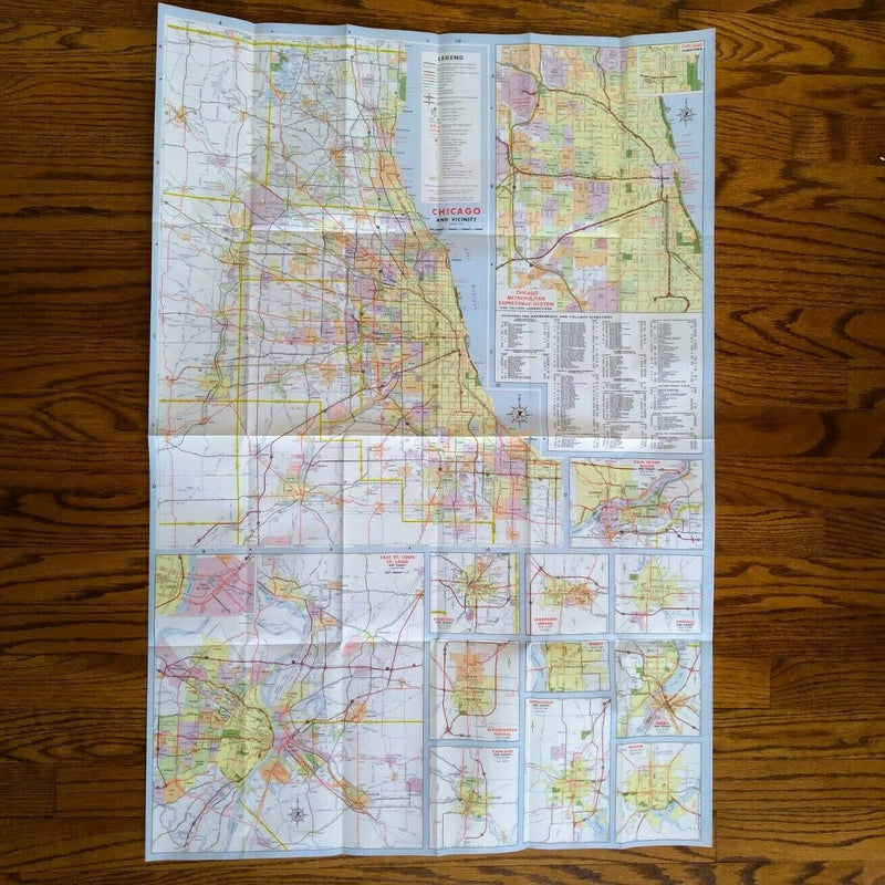 Load image into Gallery viewer, 1966 Official Illinois State Highway Transportation Travel Road Map