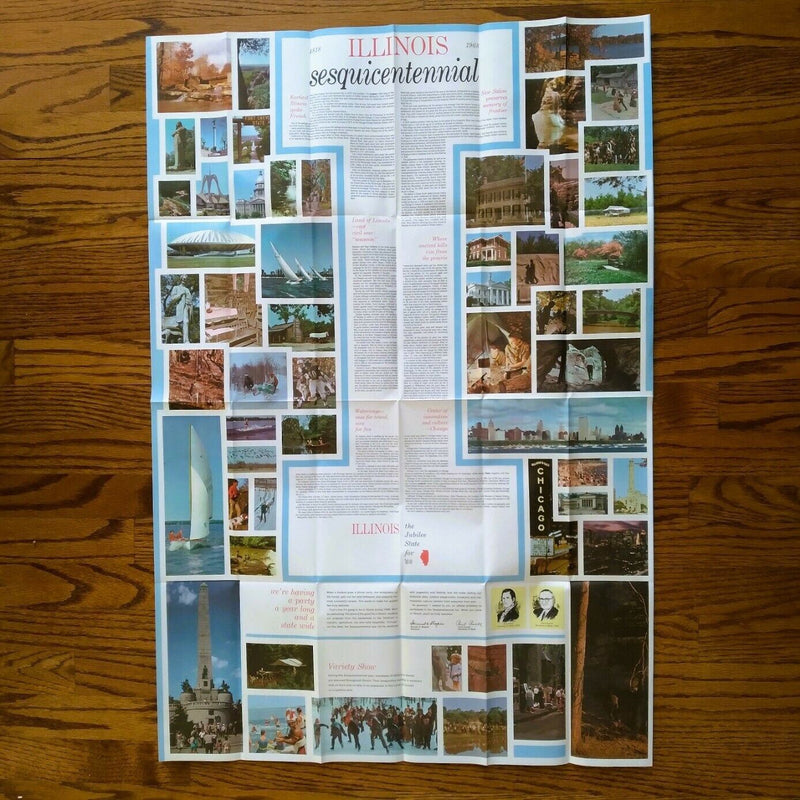 Load image into Gallery viewer, 1968 Official Illinois State Highway Transportation Travel Road Map
