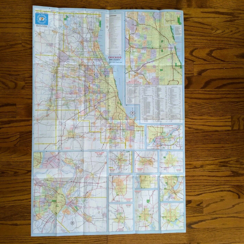 Load image into Gallery viewer, 1969 Official Illinois State Highway Transportation Travel Road Map