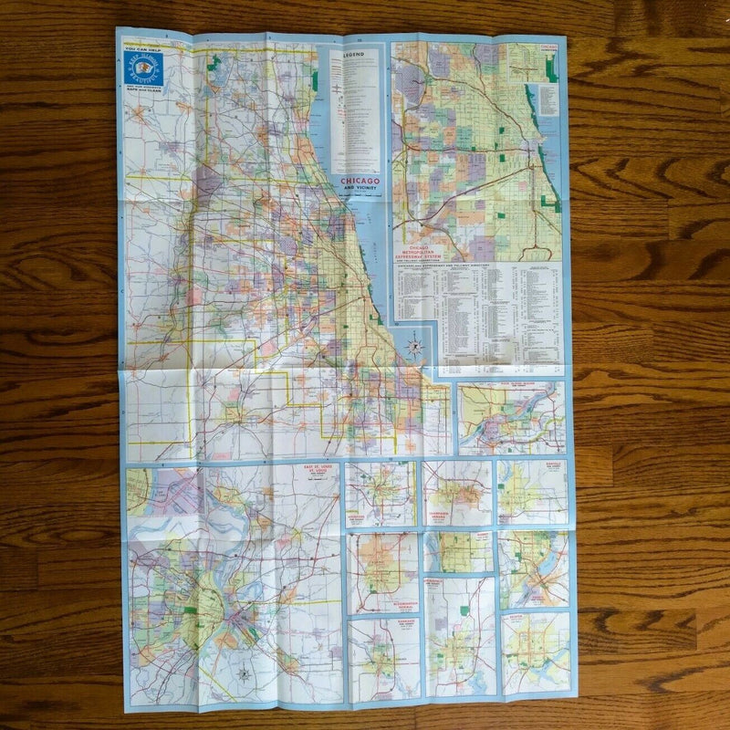 Load image into Gallery viewer, 1970 Official Illinois State Highway Transportation Travel Road Map