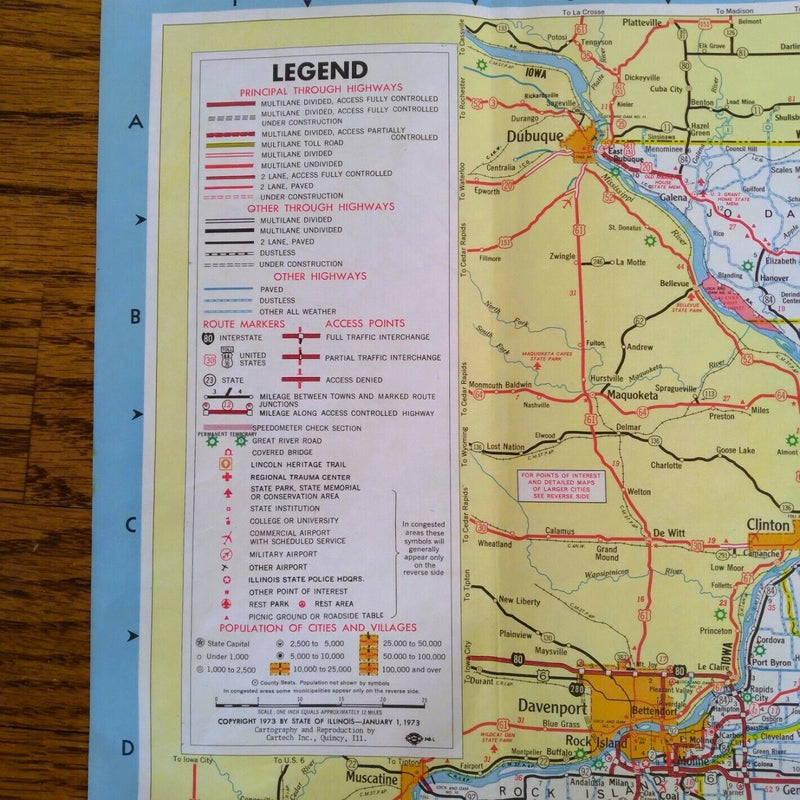 Load image into Gallery viewer, 1973 Official Illinois State Highway Transportation Travel Road Map