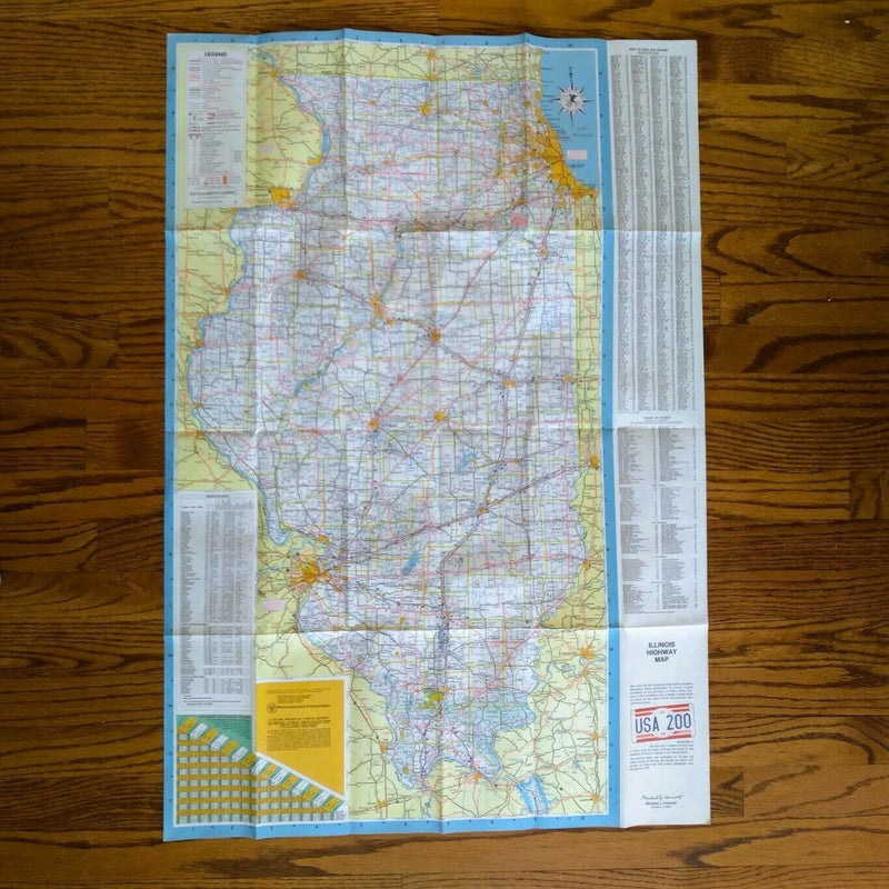 Load image into Gallery viewer, 1975 Official Illinois State Highway Transportation Travel Road Map