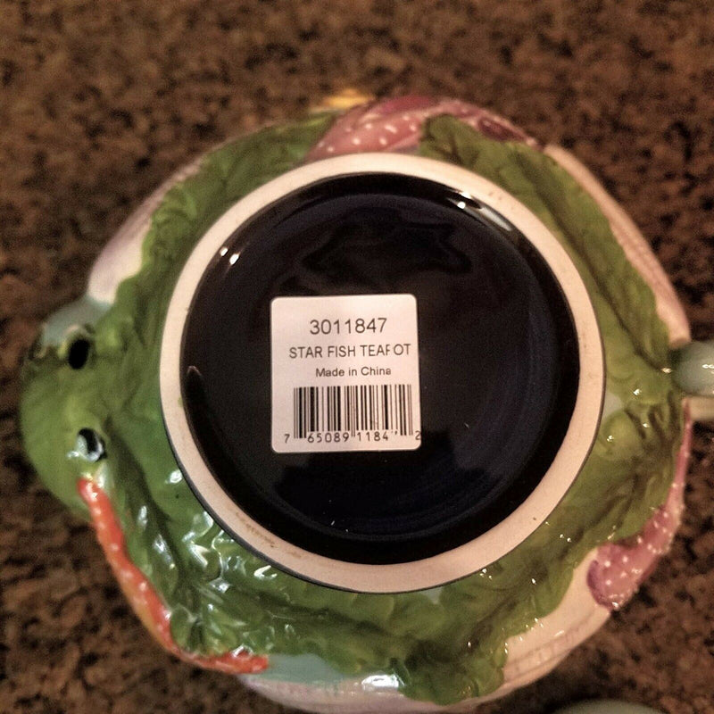 Load image into Gallery viewer, Star Fish Teapot Ceramic Blue Sky Clayworks Heather Goldminc Kitchen Decor