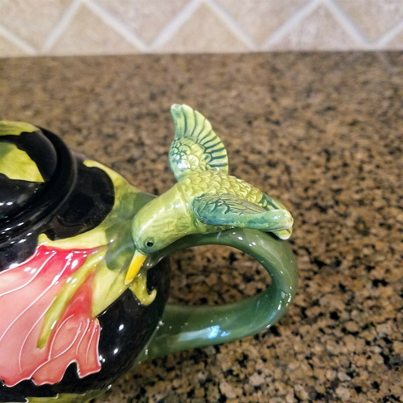 Load image into Gallery viewer, Hibiscus Teapot Ceramic Kitchen Decorative Collectable Blue Sky Goldminc