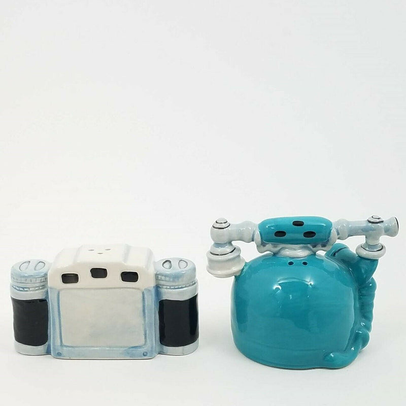 Load image into Gallery viewer, Salt Pepper Set Telephone and Camera Collectible Decorative Heather Goldminc