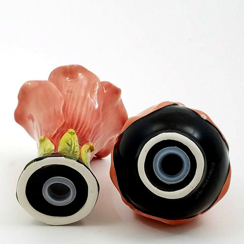 Load image into Gallery viewer, Salt Pepper Set Hibiscus Flowers Collectible Decorative Heather Goldminc New