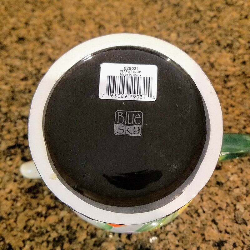 Load image into Gallery viewer, Tulip Teapot Ceramics Flower Collectable Tea Pot by Blue Sky Heather Goldminc