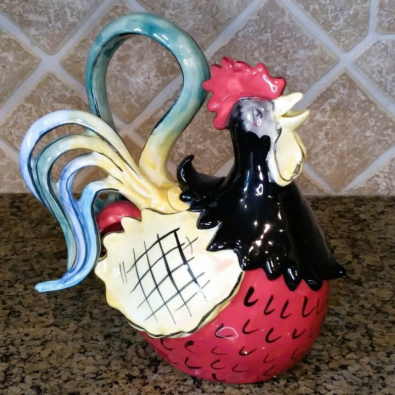 Load image into Gallery viewer, Alberto Alto Rooster Teapot Farm Animal Cermics Tea Pot Home Décor by Blue Sky