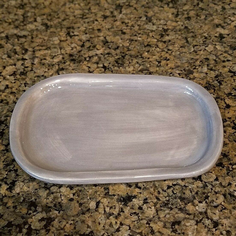 Load image into Gallery viewer, Rhino Butter Dish Ceramic Blue Sky Heather Goldminc Kitchen Decor New