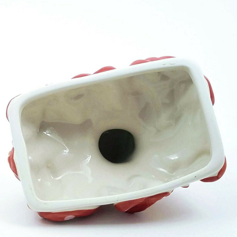 Load image into Gallery viewer, Red Octopus Butter Dish Ceramic Blue Sky Heather Goldminc Kitchen Decor