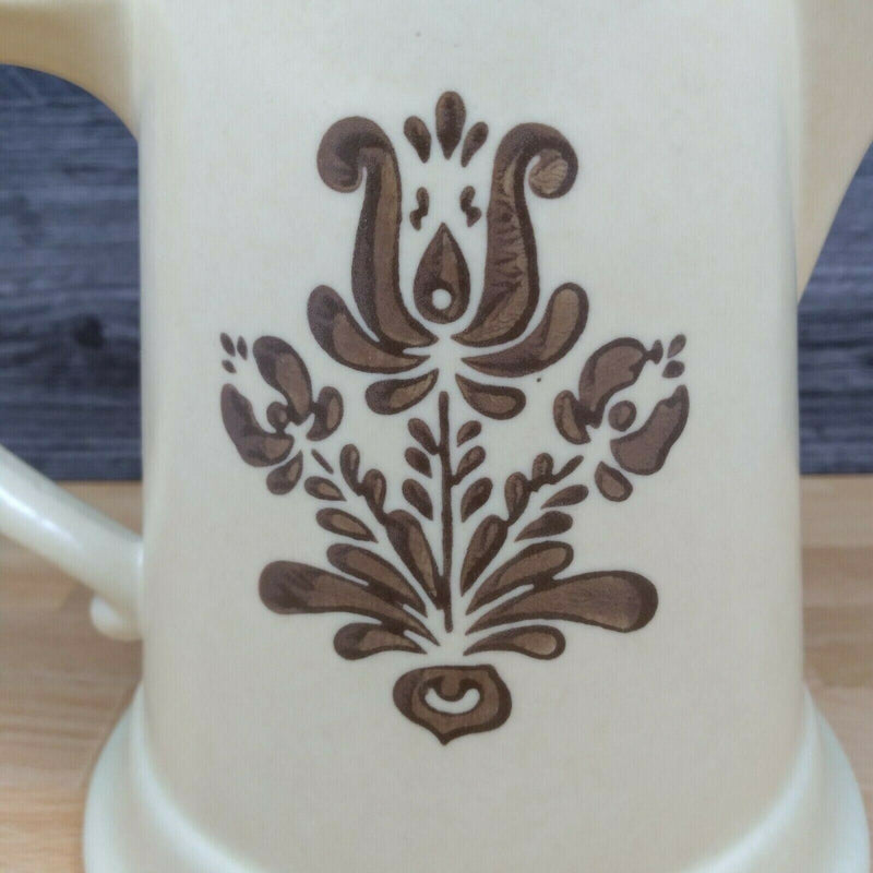 Load image into Gallery viewer, Pfaltzgraff Village Teapot with Lid Cream & Brown Ceramics USA Castle Mark 6-550