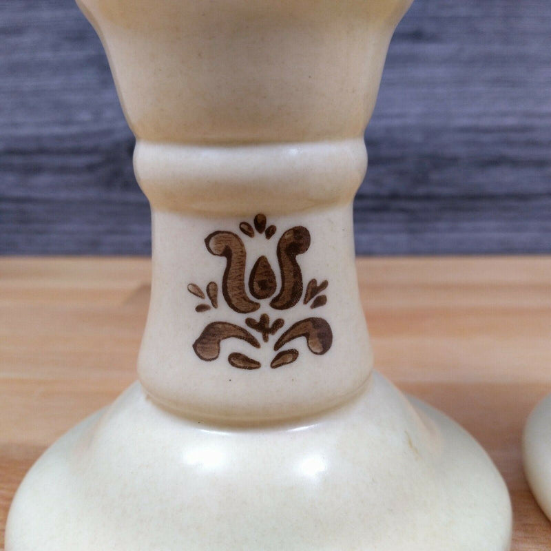Load image into Gallery viewer, Pfaltzgraff Village Pattern Set of Two Candlesticks Candle Holders