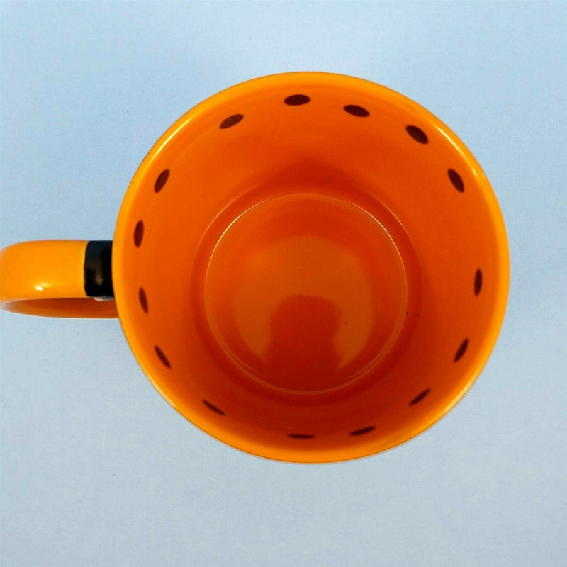 Load image into Gallery viewer, Halloween Cat Coffee Mug Black & Orange Ceramic Tea Cup 21oz by Blue Sky