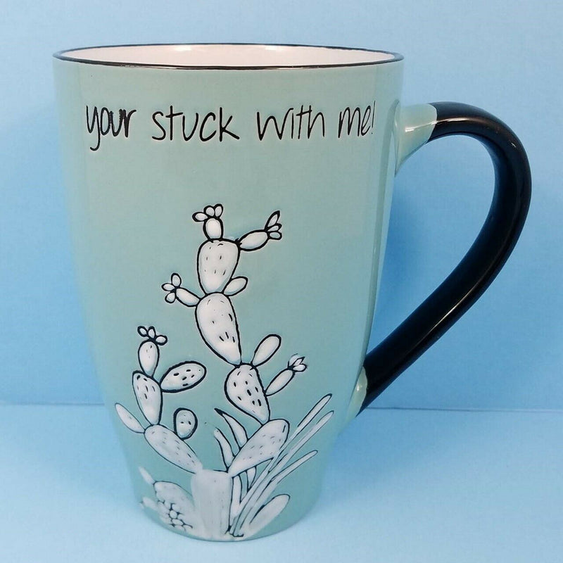 Load image into Gallery viewer, Cactus Sayings Coffee Mug Cup by Blue Sky Spectrum 21oz 621ml