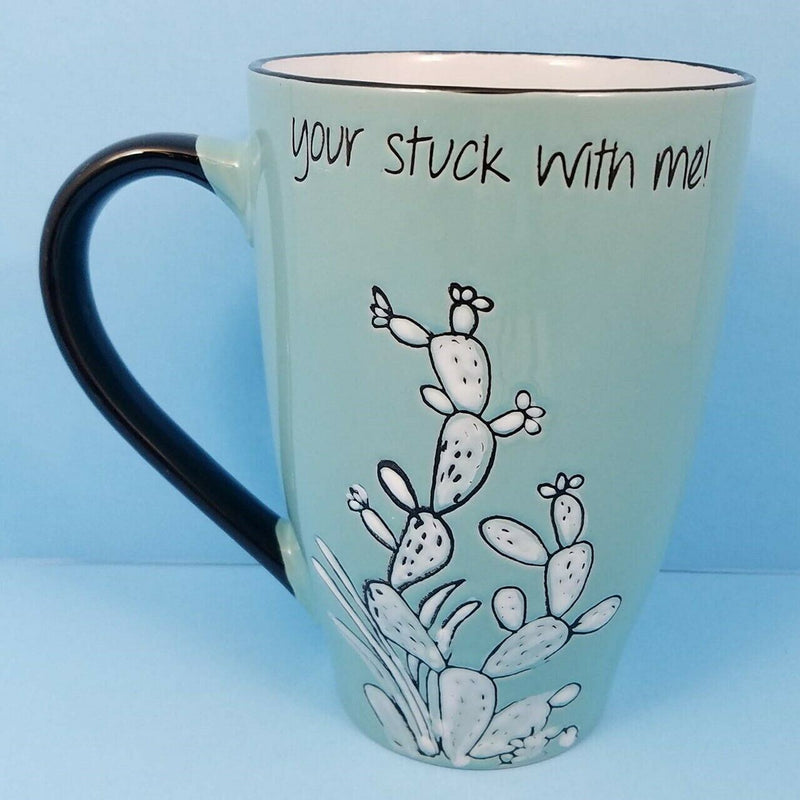 Load image into Gallery viewer, Cactus Sayings Coffee Mug Cup by Blue Sky Spectrum 21oz 621ml