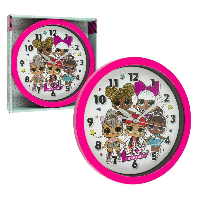 Load image into Gallery viewer, LOL Surprise! Wall Clock- Pink Analog Wall Clock 9 3/4 Inches