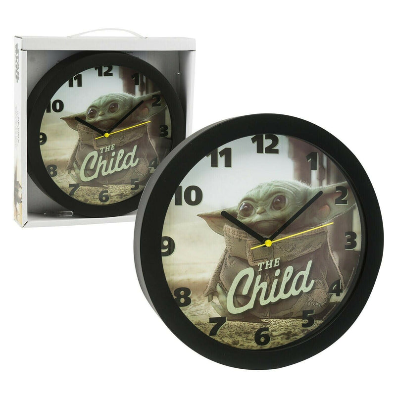 Load image into Gallery viewer, Baby Yoda Star Wars Mandalorian The Child Wall Grogu Clock Analog 8 3/4 Inches
