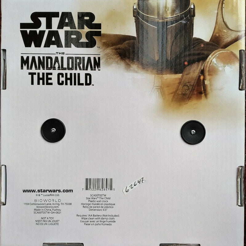 Load image into Gallery viewer, Baby Yoda Star Wars Mandalorian The Child Wall Grogu Clock Analog 8 3/4 Inches