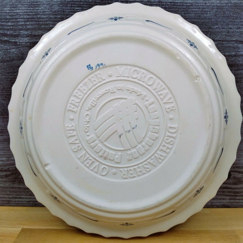 Load image into Gallery viewer, Longaberger Pie Baking Plate 10 inch Woven Traditions Classic Blue
