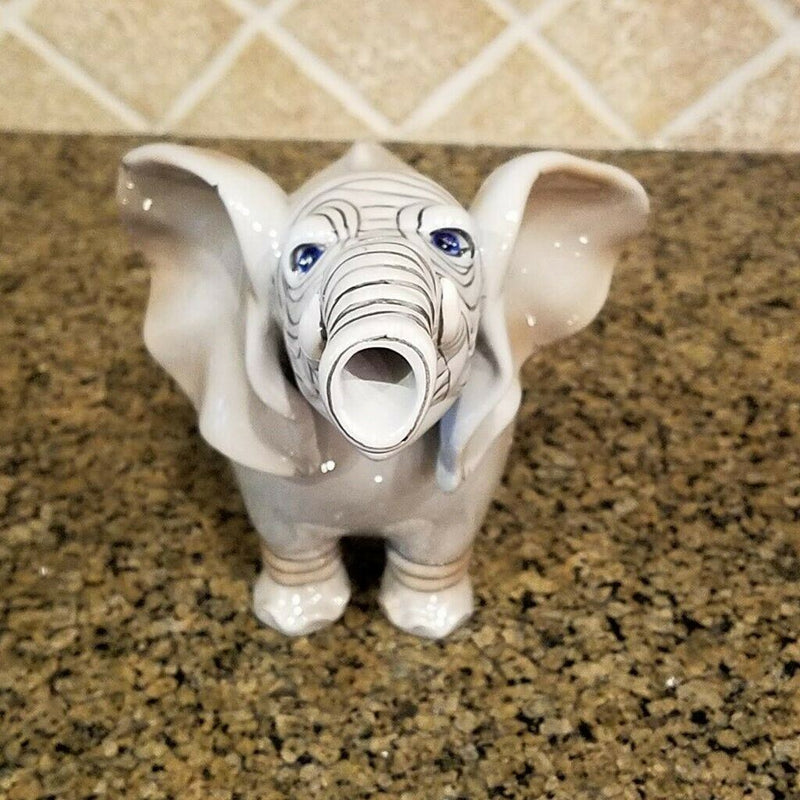 Load image into Gallery viewer, Elephant Teapot Ceramic Blue Sky Heather Goldminc Kitchen Decor