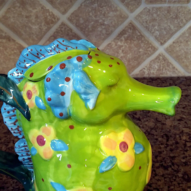 Load image into Gallery viewer, Seahorse Teapot Decorative Kitchen Sea Life Decor Blue Sky By Diane