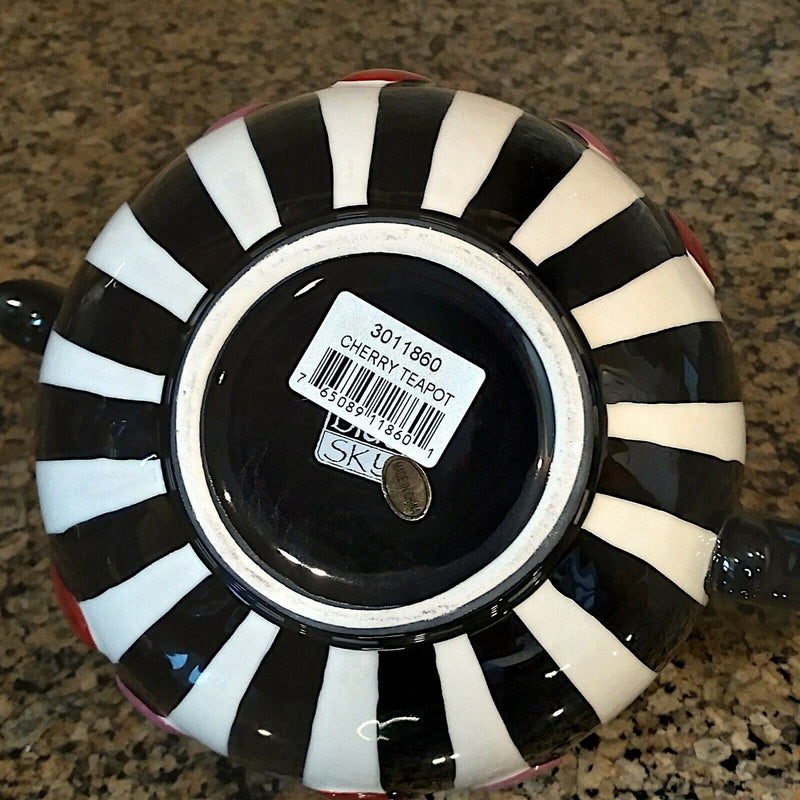 Load image into Gallery viewer, Cherry Floral Teapot Collectible Ceramics Tea PoT Flower by Blue Sky Goldminc