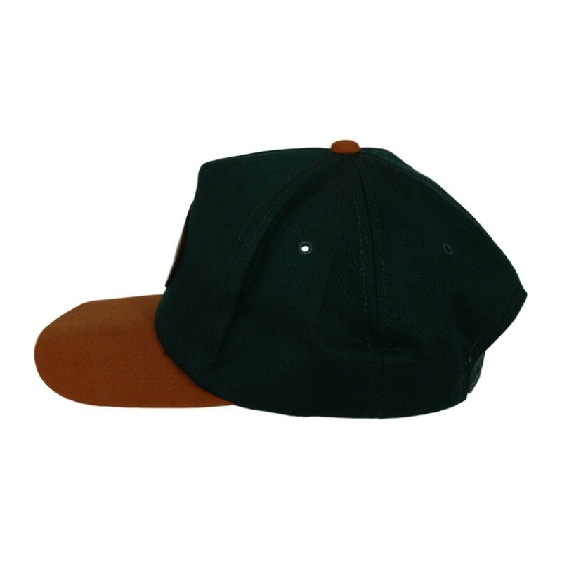 Load image into Gallery viewer, Diener Seeds Farming Hat 5 Panel Ball Cap Snapback Leather Logo Hunter Green