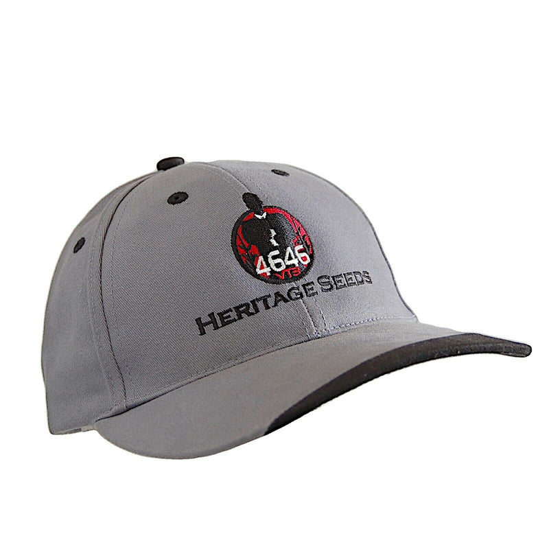 Load image into Gallery viewer, Heritage Seed 4646 VT3 Hat 5 Panel Gray Black Adjustable