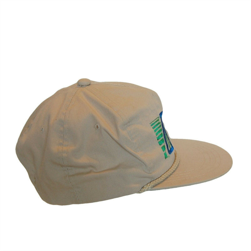 Load image into Gallery viewer, Unity Grain and Supply Co Hat 5 Panel Ball Cap Light Tan Snapback Adjustable