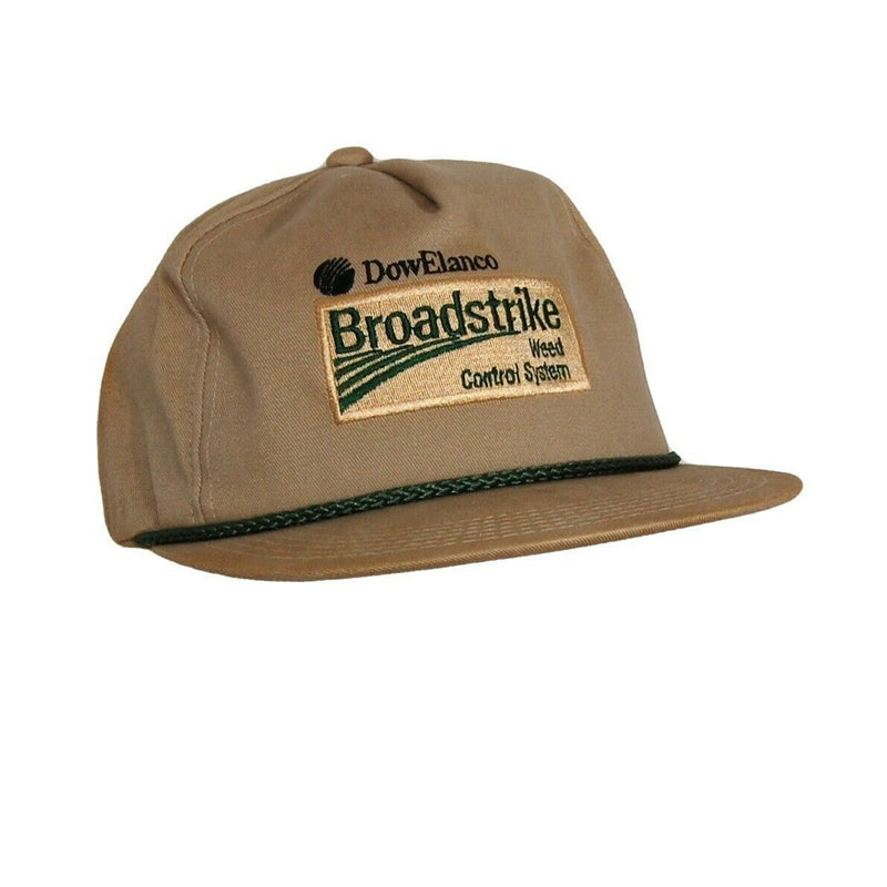 Load image into Gallery viewer, Broadstrike Weed Control Farm Hat 5 Panel Ball Cap Tan Adjustable DowElanco