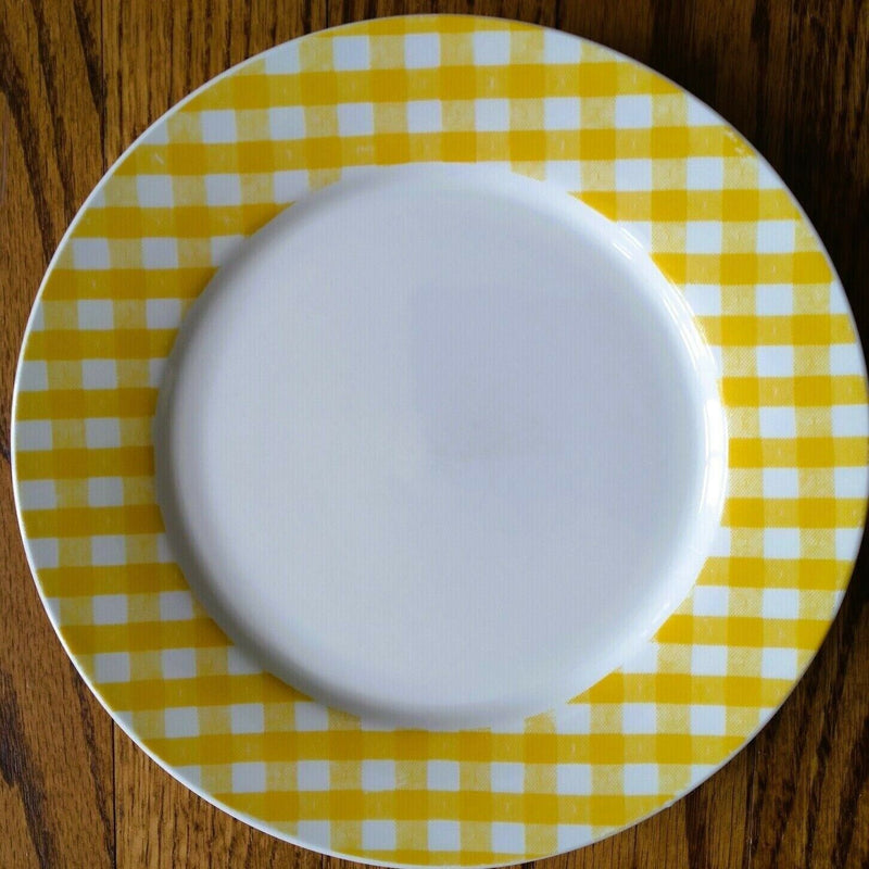 Load image into Gallery viewer, Cordon Bleu Summertime Plaid Set of 4 Salad Plates Green, Yellow, Red, Blue 8”