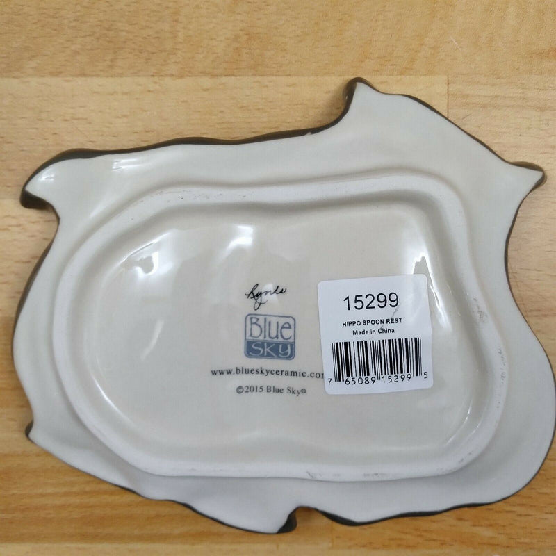 Load image into Gallery viewer, Hippo Spoon Rest Ceramic by Blue and Sky Lynda Corneille Kitchen Decor