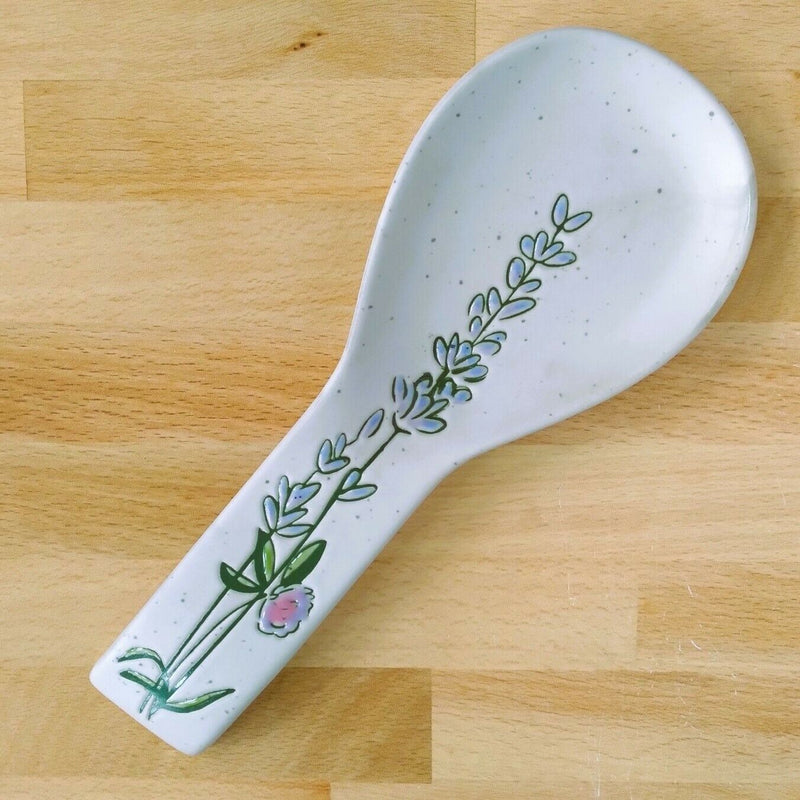 Load image into Gallery viewer, Spring Garden Flower Spoon Rest Ceramic by Blue Sky Kitchen Floral Decor