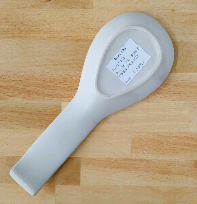 Load image into Gallery viewer, Spring Garden Flower Spoon Rest Ceramic by Blue Sky Kitchen Floral Decor