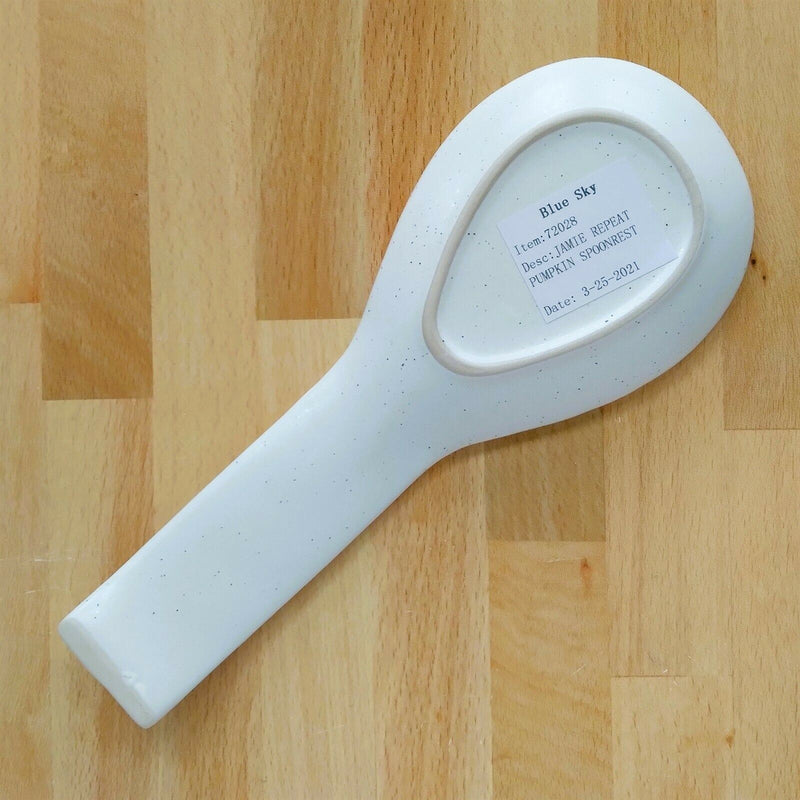 Load image into Gallery viewer, Pumpkin Spoon Rest Ceramic by Blue Sky Kitchen Autumn Thanksgiving Decor