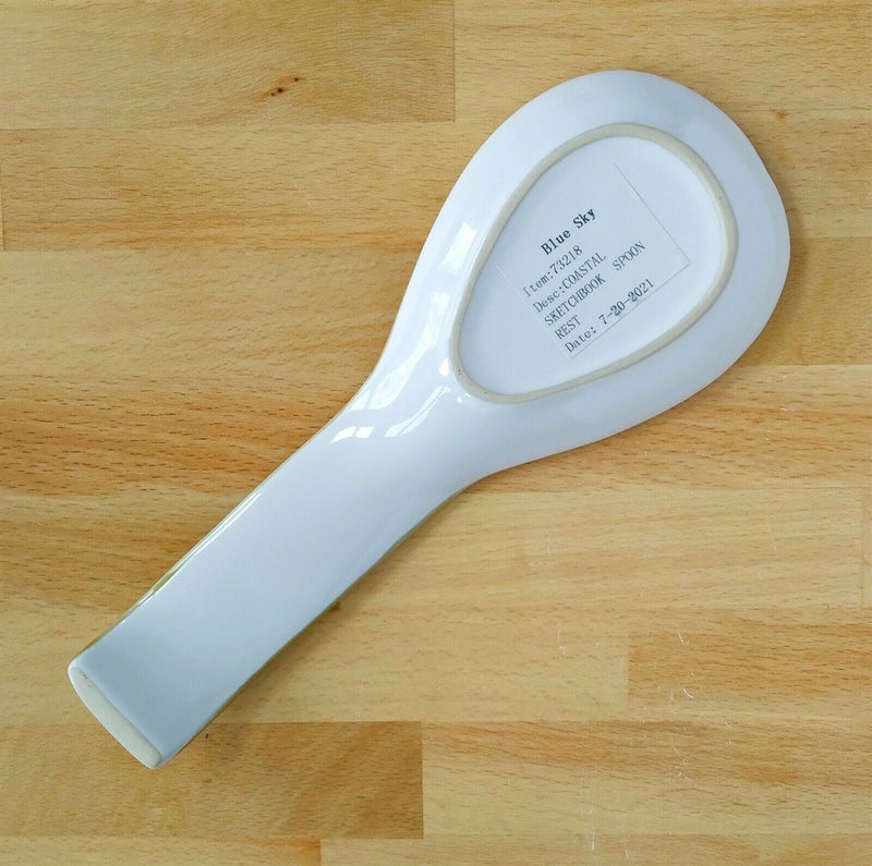 Load image into Gallery viewer, Coastal Sailboat Spoon Rest Ceramic by Blue Sky Kitchen Nautical Décor