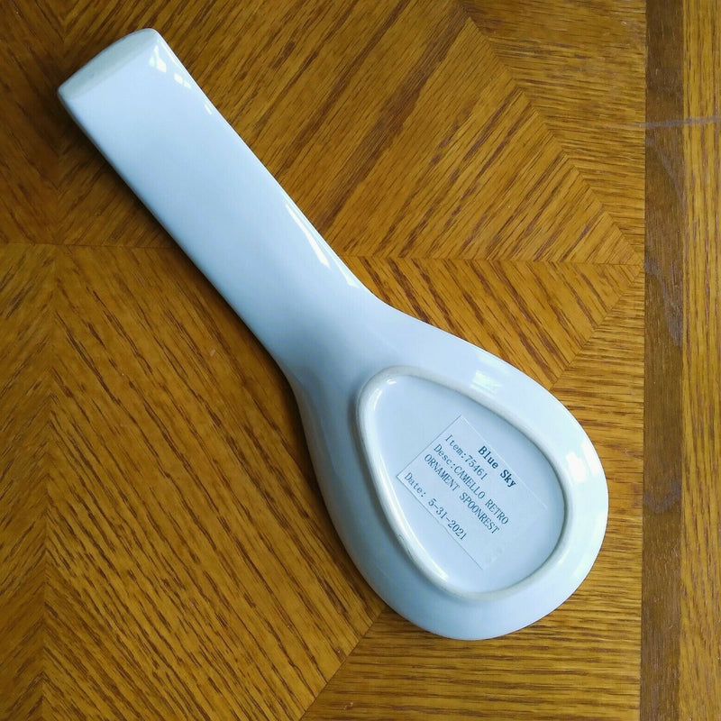 Load image into Gallery viewer, Retro Christmas Ornament Spoon Rest Embossed Ceramic by Blue Sky Holiday Décor