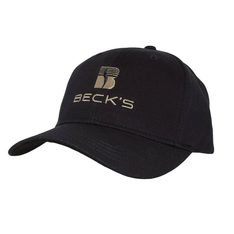 Load image into Gallery viewer, Beck's Farm Seed Hat 5 Panel Ball Cap Dark Blue Adjustable