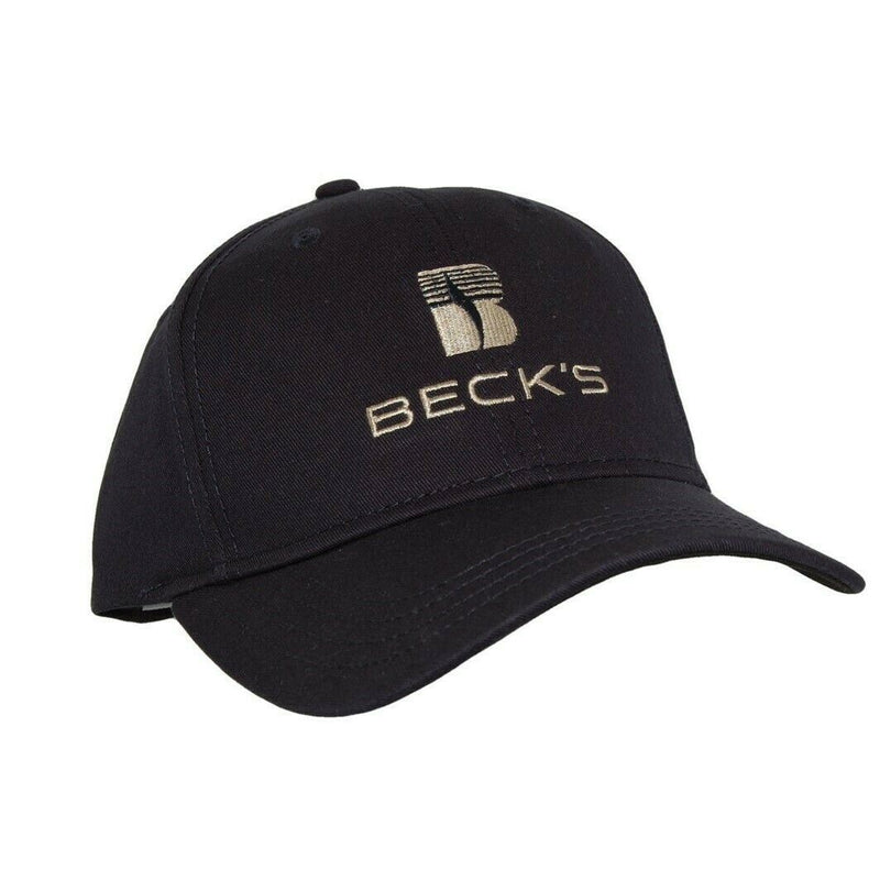 Load image into Gallery viewer, Beck's Farm Seed Hat 5 Panel Ball Cap Dark Blue Adjustable