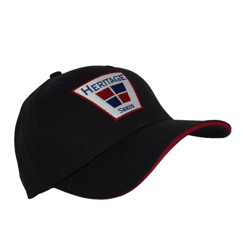 Load image into Gallery viewer, Heritage Seeds Farm Hat Diener Soybeans 5 Panel Ball Cap Black Adjustable