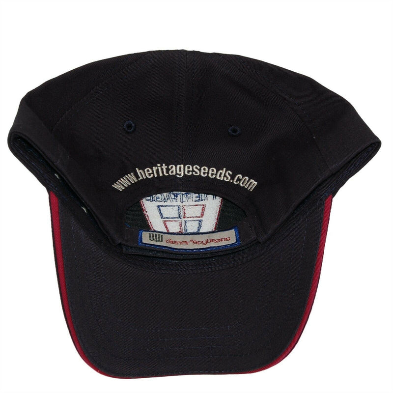 Load image into Gallery viewer, Heritage Seeds Farm Hat Diener Soybeans 5 Panel Ball Cap Black Adjustable