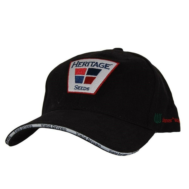 Load image into Gallery viewer, Heritage Seeds Genuity Hat Roundup Ready Diener Soybeans 5 Panel Ball Cap Black