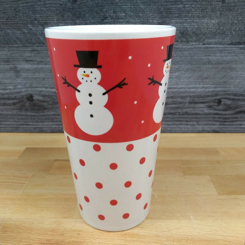 Load image into Gallery viewer, Snowman Winter Tall Design Coffee Mug 16oz in Warm Gray 473ml Stoneware Tea Cup