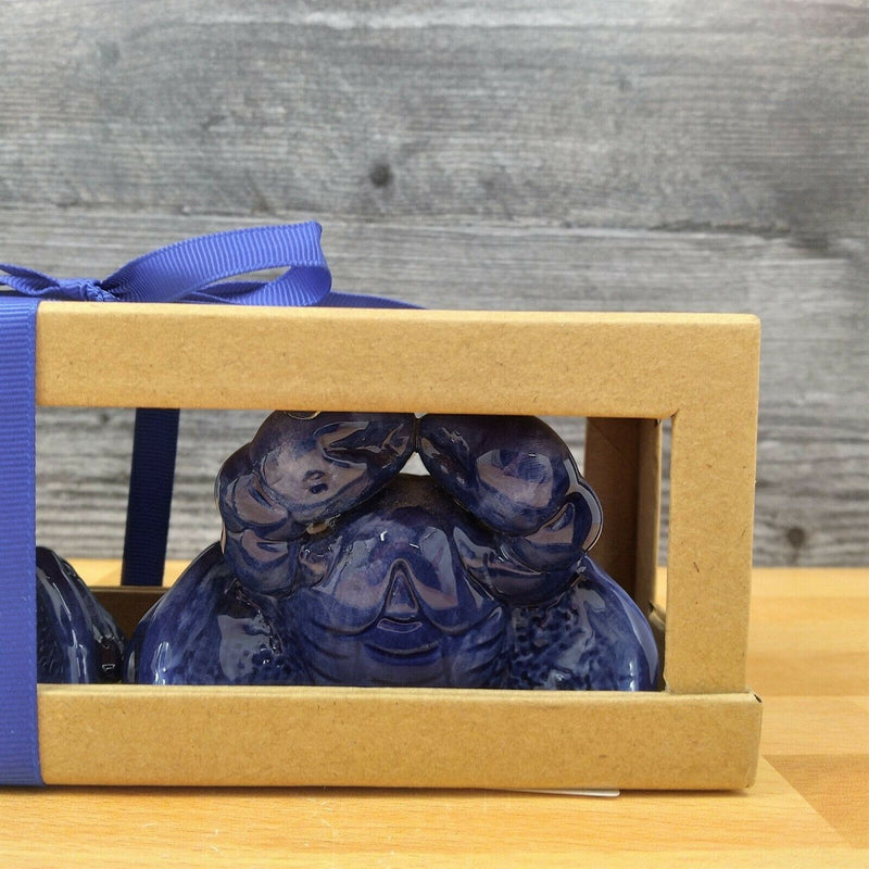 Load image into Gallery viewer, Blue Crab Salt Pepper Set Collectible by Blue Sky Clayworks