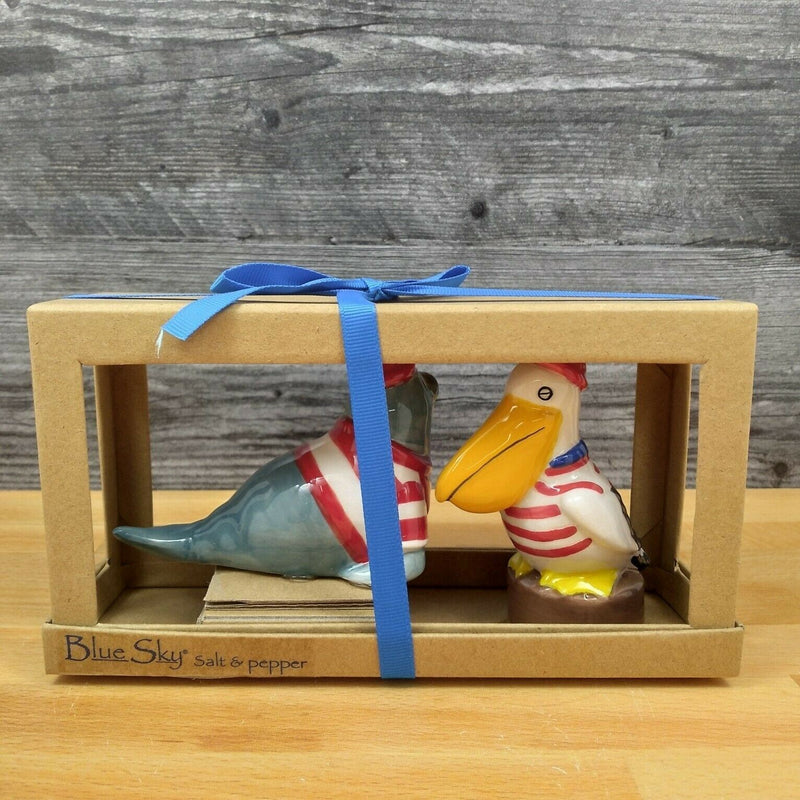 Load image into Gallery viewer, Sailor Buddies Salt Pepper Set Collectible by Blue Sky Clayworks